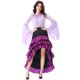 thumbnail image 1 of Blusa de manga larga con cuello redondo y color liso para mujer, conjunto de corsé con falda con volantes y vestido de Cosplay de Halloween, vestido de poliéster para mujer, 1 of 6