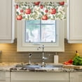 thumbnail image 2 of Yayeee Kitchen Valance Rod Pocket 54" x 18" Living Room Window Curtain, Beige Apple Pattern, 2 of 6