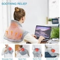 thumbnail image 3 of Bingirl Electric Weighted Heating Pad - 22x19 Inch, Fast Heating for Neck and Shoulder Pain Relief and Deep Pressure Therapy, 3 of 8