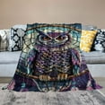 thumbnail image 2 of Shiartex  Owl Blanket Soft Cozy Throw Blanket Lightweight Plush Warm Blankets Camping Animals Blanket Owl Gifts for Owl Lovers for Women Men for Holiday Sofa Couch for All Season Owl Decor White, 2 of 6