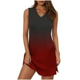 thumbnail image 3 of Bovxnpu Womens Summer Dress, Women's Casual Sundress Flowy A-Line Dresses Mini Dress, Women's Summer Fashion Printing Sleeveless V-Neck Dress XXXL, 3 of 7