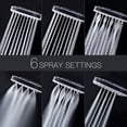 thumbnail image 4 of Shower Head, Large Square Shower Head With One Hand Control, High Pressure Shower Head With 6 Shower Modes, Chrome, 4 of 4