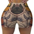 thumbnail image 2 of Haiem Pug dog Yoga No Front Seam Biker Shorts for Women Yoga Workout Gym Bike Shorts with Tummy Control Moisture-Wicking-X-Large, 2 of 9