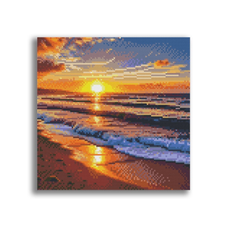 Diamond Painting Kit, Beach Floral, 13.8x13.8in, Full Round photo 3