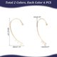 thumbnail image 5 of 12 piezas de 2 colores DIY Ear Cuff Pendientes de latón Puños Punk Ear Wrap Pendientes Puños Accesorios con 3 bucles Ear Cuff de 50 mm de largo, 5 of 9