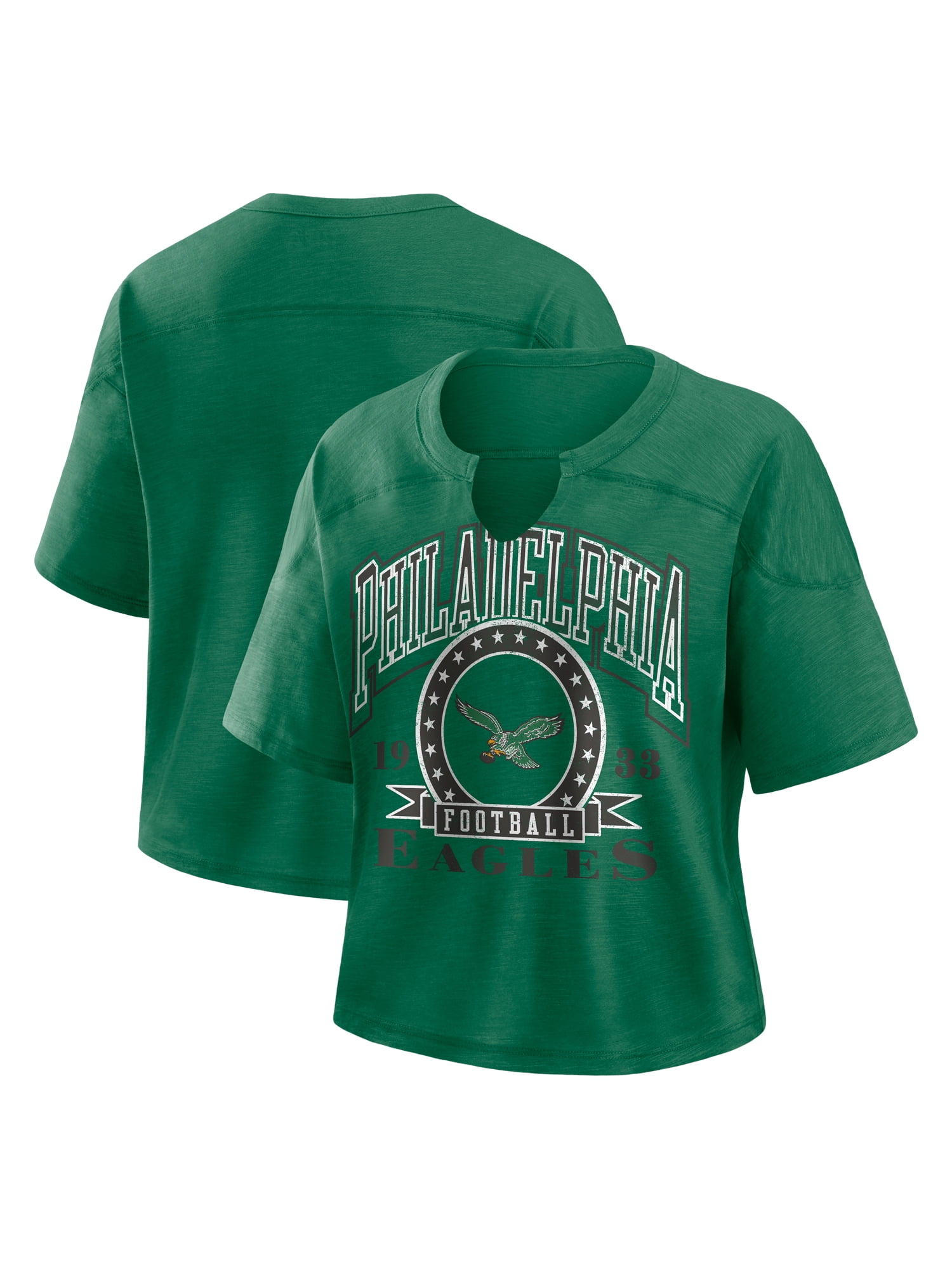 NFL Philadelphia Eagles Women's Cotton Green Short Sleeve T-Shirt