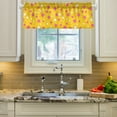 thumbnail image 2 of Yayeee Kitchen Valance Rod Pocket 54" x 18" Living Room Window Curtain, Pink Stars, 2 of 6