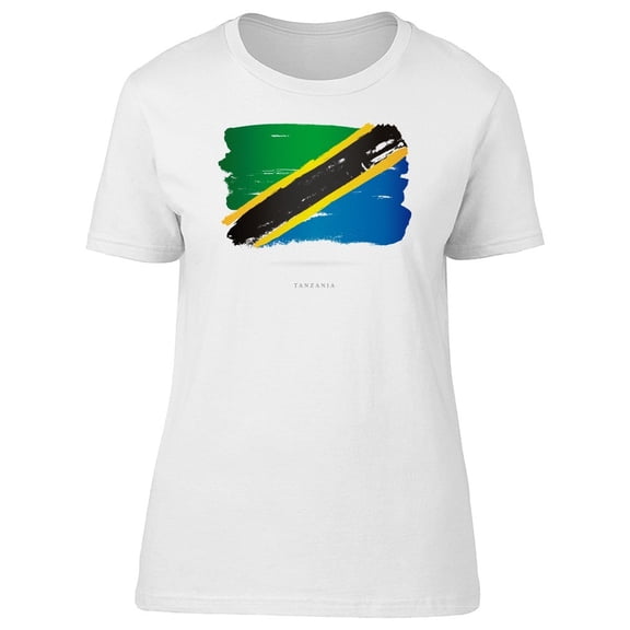 Grungetanzania Flag Watercolor Tee Men's -Image by Shutterstock