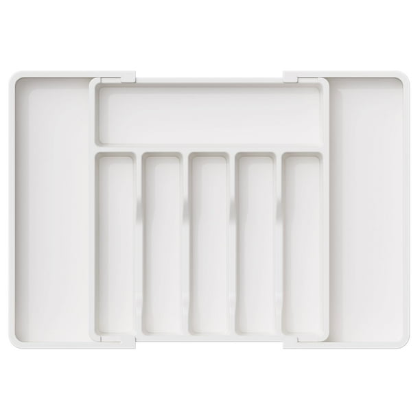 Organizador de cajones para cubiertos Lifewit, ampliable, blanco, grande