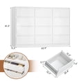 thumbnail image 2 of ChVans 12 Drawer Dresser for Bedroom, 63" Wide 41.3" Tall Modern High Gloss Dresser with Wood Chest of 12 Drawer Handle Free, Large White Malm Dresser for Bedroom, Living Room, Entryway, Hallway, 2 of 8