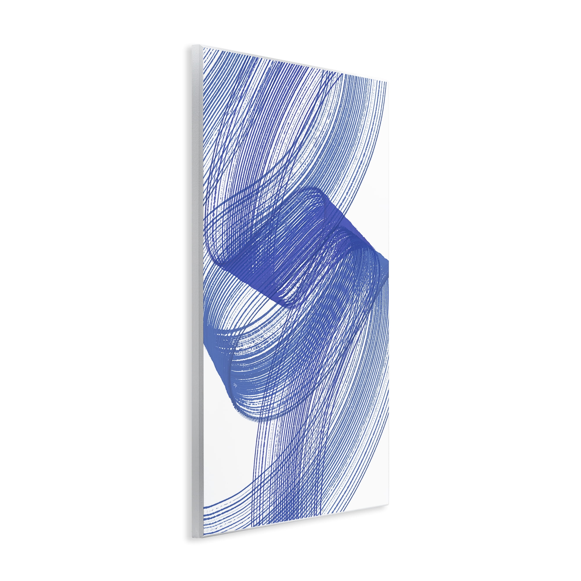 Stupell Industries Blue Lines Flowing In Motion Wall Plaque Art, design by Martina Pavlova
