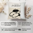 thumbnail image 2 of Ethan Taylor Food and Kitchen Throw Pillow Soft Cushion Cover 'Le Jardin Apple Fruits Apples' Modern Pattern Decorative Square Accent Pillow Case, 16x16 Inches, Beige, Black, 2 of 5
