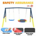 thumbnail image 4 of Mersco 16FT Heavy Duty Trampoline with Enclosure Net , Slide ,Swing Set Outdoor Trampoline for Backyard,Kids Trampoline with Basketball Hoop,Birthday and Holiday Gifts for Kids,Blue, 4 of 15