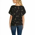 thumbnail image 4 of Buffalo David Bitton Ladies' Tie Front Top Blouse, Black Floral Small - NEW, 4 of 4