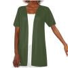 Womens Summer Lightweight Cotton Linen Cardigan Short Sleeve Open Front Casual Loose Cover Ups 2025