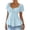 Light Blue, variant on Staron Women's Casual V-Neck Short Sleeve Top Lace Up Tie Front T-Shirt Blouse, Yellow S