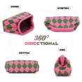 thumbnail image 3 of Woven Clutch Purse for Women Summer Beach Bag Casual Colorblock Evening Handbags Vacation Bag with Chain, 3 of 6
