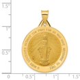 thumbnail image 4 of 14k Yellow Gold Polished and Satin Miraculous Medal Hollow Pendant Charm, 4 of 4