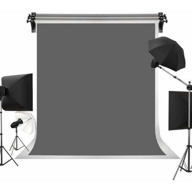 8ft×10ft Solid Gray Backdrop Portrait Background for Photography Studio