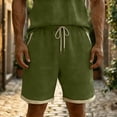 thumbnail image 4 of DayScoop Men's Casual Shorts Summer Shorts Fashion Linen Elastic Waist Drawstring Beach Pockets Breathable Short Pants, 4 of 6