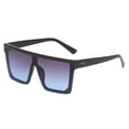 thumbnail image 2 of Gafas de sol unisex con montura cuadrada y protección , gafas de playa informales para fiestas, gafas de gran tamaño Lente azul marco negro jinwen Gafas De Sol De Gran Tamaño, 2 of 7