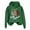 Dark Green, variant on Merry Christmas Hoodies for Women 2025 Long Sleeve Holiday Graphic Hooded Sweatshirt Pullover Tops