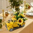 thumbnail image 4 of Liandesheng Vintage Metal Truck Home Decor Fall Sunflowers Honey Bee Yellow Metal Decoration, 4 of 7