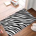 thumbnail image 2 of Zebra Print Doormat Front Door Rug, 24"X16" Absorbent Machine Washable Inside Door Mat, Non Slip Low-Profile Entrance Rug for Entry, Back Door, 2 of 6