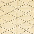 thumbnail image 1 of Ahgly Company Tapis Carrés Jaunes Abstraits Lavables en Machine, 7' Carré, 1 of 7