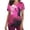 C815002-Hot Pink, variant on SwiftWear Halloween Witch Print Scrubs Tops for Women Nursing Scrubs Work Uniform V Neck Short Sleeve Nurse Scrub with Pockets L