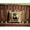 thumbnail image 2 of Portuguese Water Dog and Flowers Throw Pillow, 2 of 7