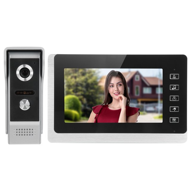 Sistema de control de acceso, timbre con cable TFT LCD de 7 pulgadas, timbre con video con cable construido para precisión