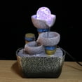 thumbnail image 2 of LYUMO Desktop Fountain, Fountain Waterfall, Mini Unique Shape Simulation Desktop Fountain Waterfall Table Ornament for Home Office Hotel, 2 of 8