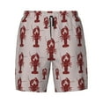 thumbnail image 4 of Lsque Mens Swim Trunks Red Lobster With Claws Pattern - Bathing Suit Compression Liner - Beach Swim Shorts Swimwear - (S-3XL) - Stretch Quick Dry -Medium, 4 of 9