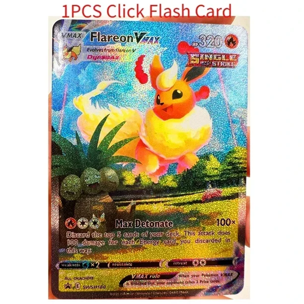 PTCG Pokemon Vmax Charizard Rayquaza Umbreon Toys, pasatiempos, coleccionables, colección de juegos, tarjetas de Anime