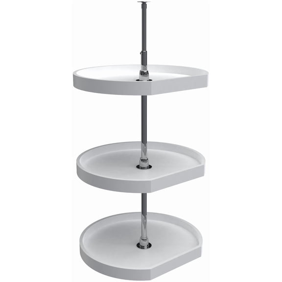 Rev-A-Shelf Polymer D Shape 3 Shelf Lazy Susan