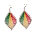 thumbnail image 2 of Opvise Bohemian Women Multicolor Silk Geometric Water Drop Hook Earrings Jewelry Gift, 2 of 7