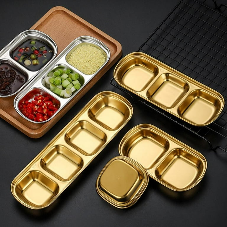 Sauce Dish Stainless Steel Soy Sushi Dipping Bowls Seasoning