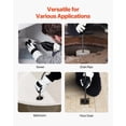 thumbnail image 6 of 50ft 1/2 Inch Auto Feed Drain Snake Auger on Wheels Portable Drain Cleaner Machine with 4 Cutters Air Foot Switch for 2 to 6 Inch Pipes, 6 of 7