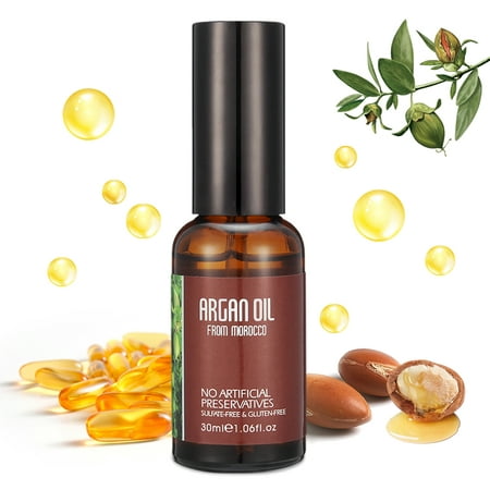 Natural Moroccan Argan Oil for Damaged Hair, Dry Skin, & Nail Care, Cold Pressed Glycerine Oil, Stimulate Hair Growth, Skin moisturizer, Nail Protector, (Best Way To Stimulate Hair Growth)