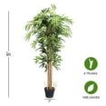 thumbnail image 2 of Drevy 5 Feet Artificial Bamboo Silk Tree, Decorative Indoor House Fake Plant, Artificial Leafy Tree Faux Potted Indoor Floor Plant for Home Office Decor, 2 of 7
