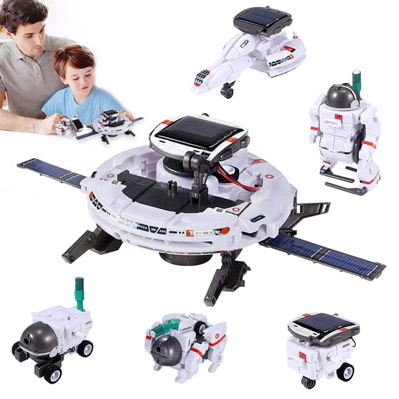 Somnr Solar Robot Toys for Kids, STEM Projects 6-in-1 Science Kits DIY Educational Building Toys, Christmas Birthday Gifts for 8 Year