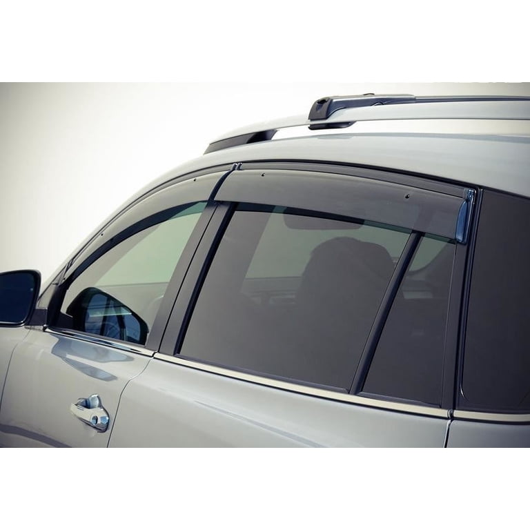 6-Piece Side Window Deflectors Rain Guards For Toyota RAV4 2013-2018 – Tape-On, Black