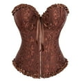 thumbnail image 1 of Zjloe7sa Shapers Robe Femme Gilet à Fermeture Éclair Vêtements de Modelage du Ventre Café, 1 of 4
