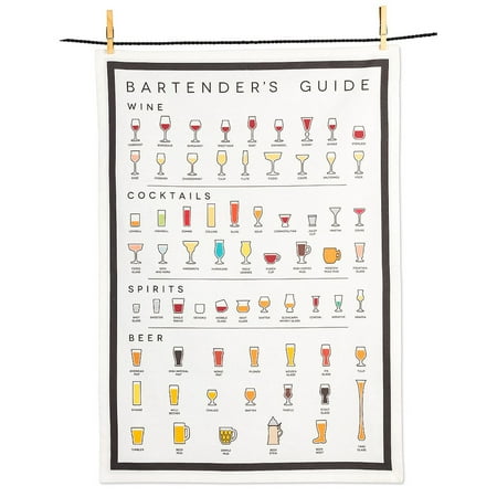 

Set of 4 Bartender s Guide Tea Towel