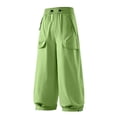 thumbnail image 5 of Athletic Pants for Womens Solid Color Drawstring Elastic Waist Drying Hiking Pants with Pockets M, 5 of 6