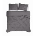 thumbnail image 4 of Truly Soft Everyday Pleated Microfiber 3-Piece Full/Queen Duvet Set in Dark Grey, Polyester , Adult, All Season, OEKO-TEX Certified, 4 of 8
