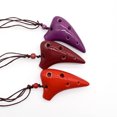 thumbnail image 4 of Ocarina 6 hoyos de cerámica Ocarina Alto C Instrumento musical de estilo submarino con puntaje musical Lanyard para amantes de la música y principiantes Tomshoo Ocarina, 4 of 6
