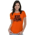 thumbnail image 3 of Jesus Strong Philippians 4:13 Bible Womens Slim Fit Graphic Tee Brisco Brands L, 3 of 5
