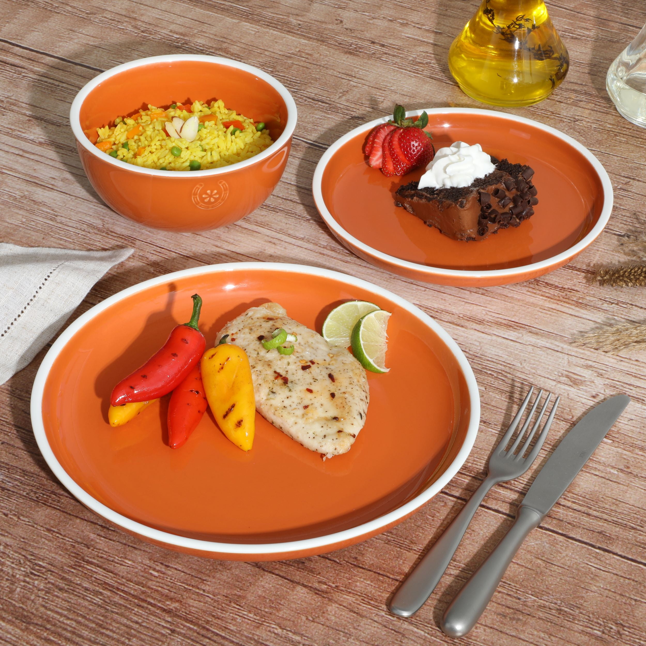 Wanda June Home Southern Sunrise 12-Piece Terra Cotta Solid Color